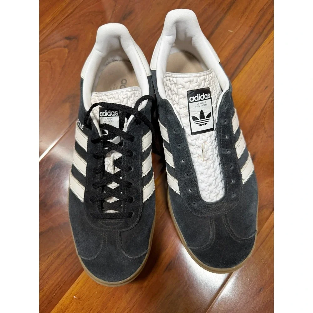 Adidas Originals Gazelle Womens Size 8 Bold Shoes Sneakers Black/White